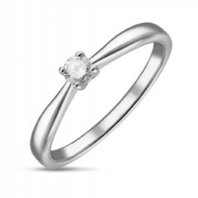 Помолвочное кольцо R01-SOL60-010-G2-М13305 из белого золота, гладкое