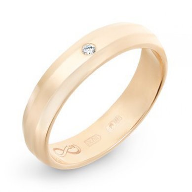 Обручальное кольцо R01-WED-00007-М7656 - Ювелирный бренд Московский ювелирный завод