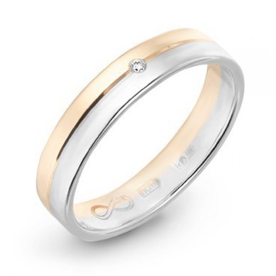 Обручальное кольцо R01-WED-00024-М7668 - Ювелирный бренд Московский ювелирный завод