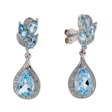 Серьги E755-E40272-LBT-R17-М7703 - Ювелирный бренд Московский ювелирный завод